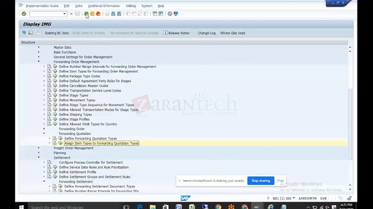 Live forwarding order management sap transport management tm