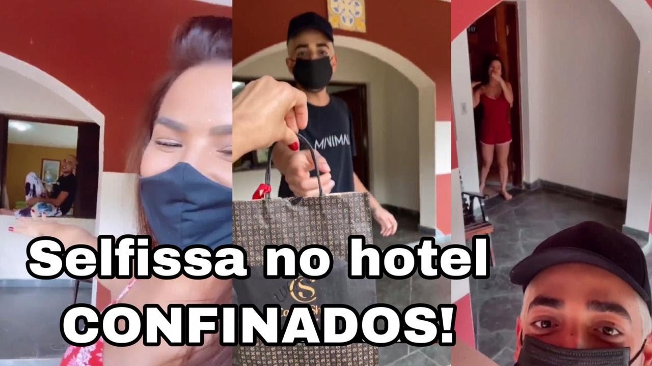 Lucas Selfie e Raissa Barbosa se encontram de perto pela primeira vez no hotel confinados!