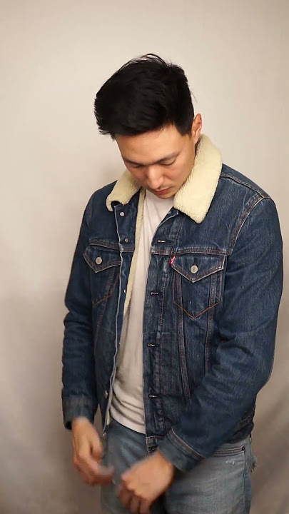 Jacquard Denim Trucker Jacket | Size 48