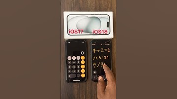 iOS17 vs iOS18 | Features Of iOS18.0.1 | Upgrade of Calculator #TecheLab #shorts #iphone #viralvideo