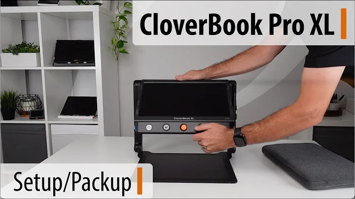 CloverBook Pro XL: Set-up and pack-up this new 16-inch, portable, foldable video magnifier