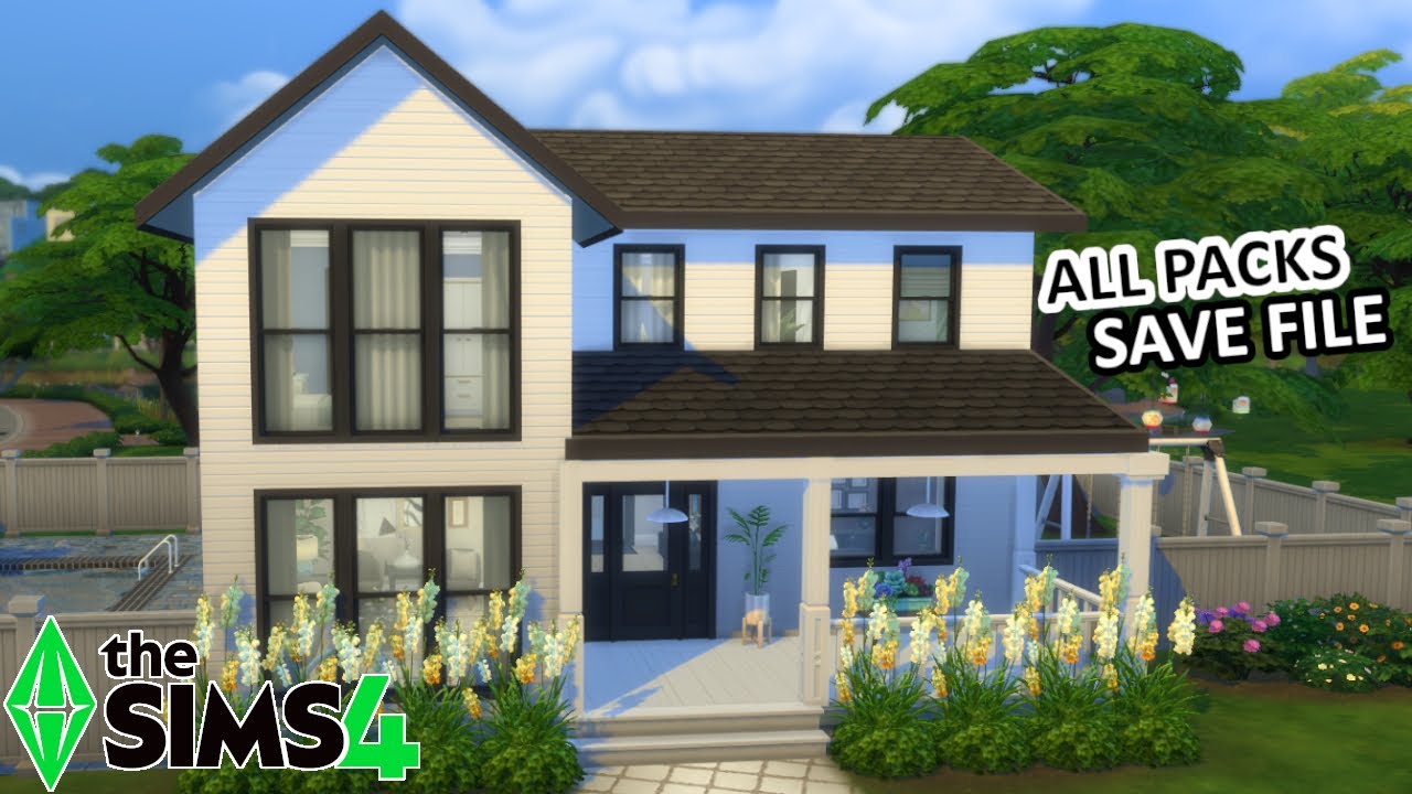 A Fun Suburban Family Home With Pool For My Sims 4 Save File