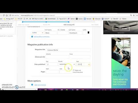 Easybib.com Directions