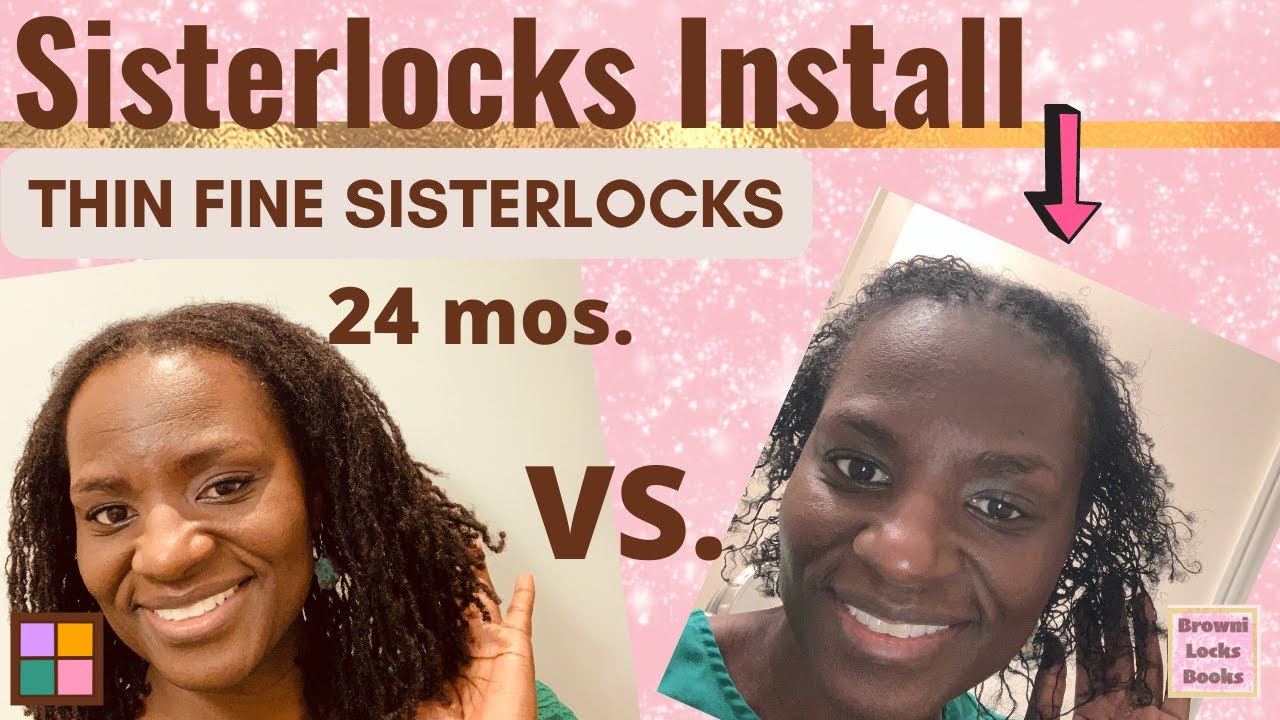 Install vs. 24 mos. on Sisterlocks© (Thin Fine Hair) | Recreating 3 Poses  from install day | bantu - YouTube