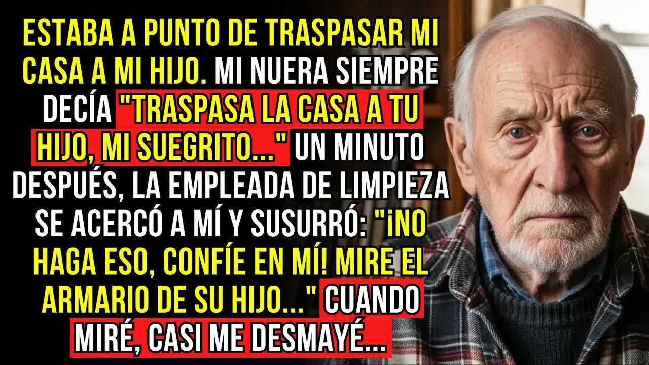 IBA A TRASPASAR MI CASA A MI HIJO… LA EMPLEADA DIJO ‘MIRA SU ARMARIO’ Y ME DERRUMBÉ