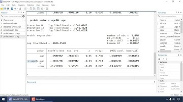 Fitting & interpreting regression models: Probit regression with continuous predictors
