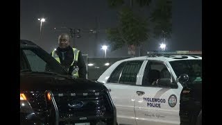 LA stadium SECURITY CALLS COPS ON GIRL copwatcher