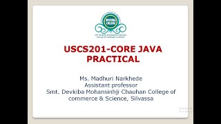 Core Java Practical 1
