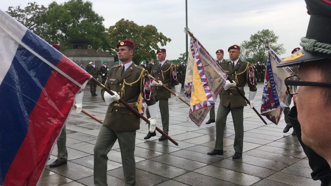 Armáda ČR, ozbrojené síly, předání vyznamenání, slavnostní pochod, oslava dne Veteránů 2018