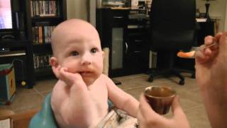 Jackson First Baby Food Eating
