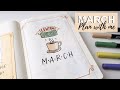 Plan With Me | March Bullet Journal Setup Idea (F.R.I.E.N.D.S. theme)