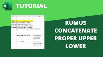 Rumus Concatenate Proper Upper Lower | Tutorial Ms Excel Pemula