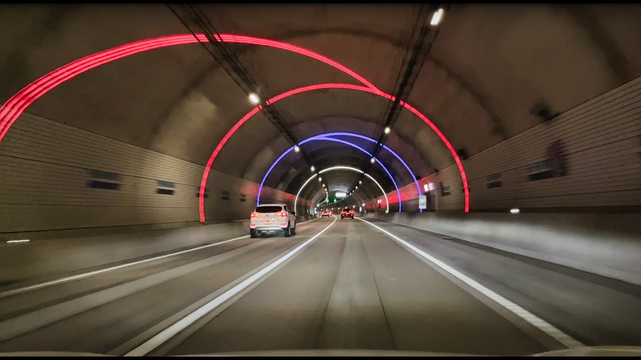 Highway ASMR Drive | Highway tunnels in korea, 고속도로 터널 | 4K