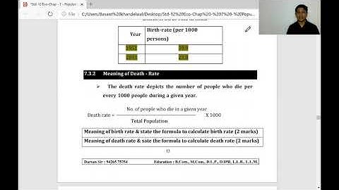 chapter- 7 part 2 Birth Rate and Death Rate