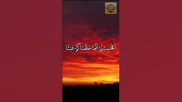 أفحسبتم أنما خلقناكم عبثا - سورة المؤمنون - القارئ اسلام صبحى