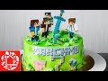 Торт Майнкрафт на День Рождения мальчику. Cake Minecraft