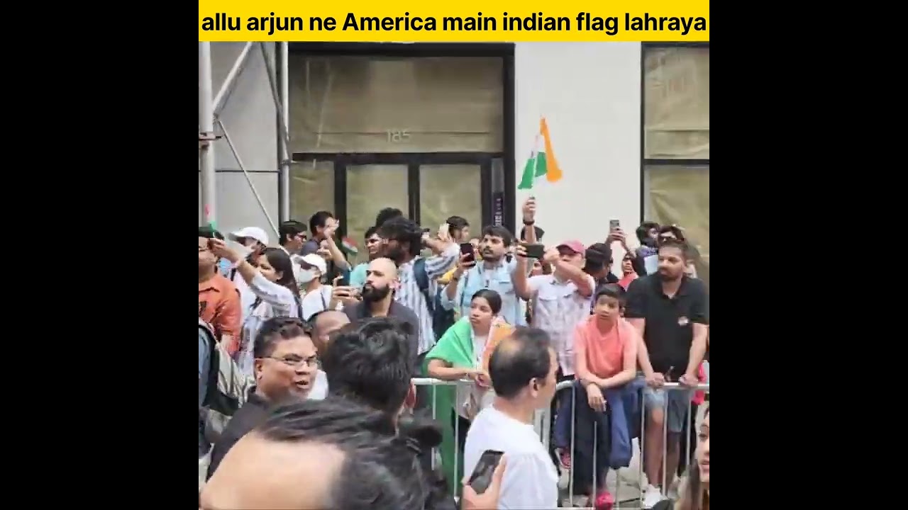 allu arjun ne America main indian flag lahra diya 