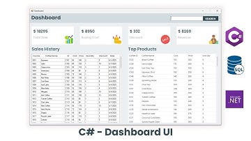 Sales Dashboard Form | C# .NET & SQL Database | Sales History & Records | Step-by-Step Tutorial