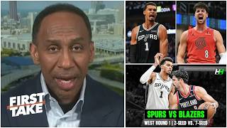 First Take Spurs In 5 - Stephen A. Believes Wemby Will Dominate Trail Blazers In Playoffs 1St Rd