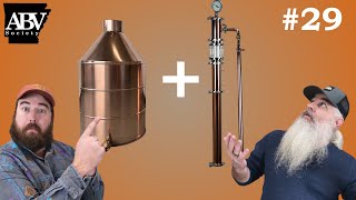 Using a Mile Hi column on a Copper Still Co pot to run some corn likker