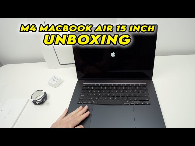 Unboxing of the M4 MacBook Air 15 Inch Midnight - YouTube