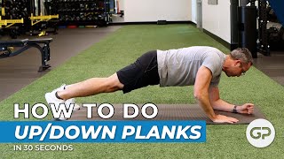 Up Down Front Plank | Exercise Technique Library by Dr. Jacob Goodin 410 views 1 month ago 34 seconds