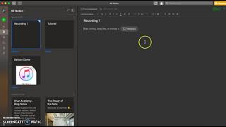 Evernote Voice Note Recording