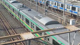 JR東日本E233系3000番台後期横コツE-06編成+横コツE-73編成1887E上野東京ライン・東海道線直通上野経由普通熱海行き下御隠殿橋通過