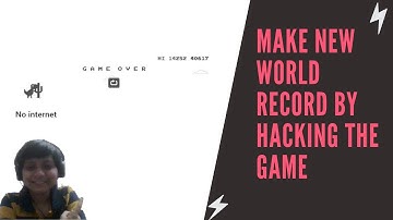 Hack No Internet Dino Game with JUST A LINE OF CODE !!! and make NEW WORLD RECORDS !!!