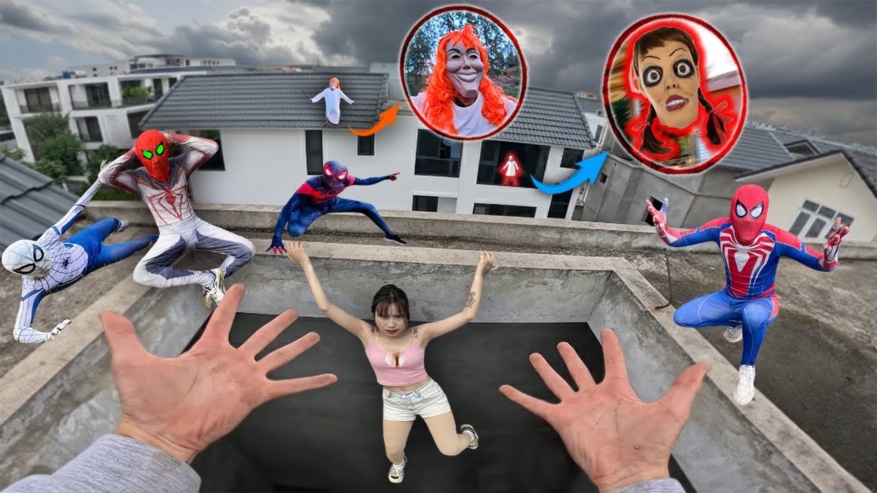 7 SPIDERMAN Vs SMILING WOMAN REAL LIFE ESCAPE 37.0 (Horror Parkour Pov Short) | Epic POV