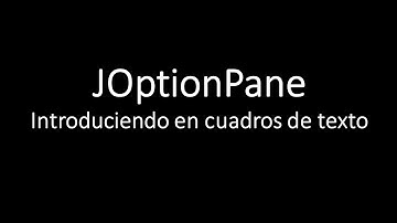 JOptionPane - Programación en Java