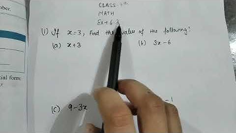 Class-7th Math chapter -6(Algebraic Expression)Ex-6.3