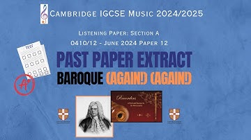 Yet Another Baroque Extract - IGCSE Music Past Paper June 2024