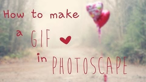 How to make a GIF in Photoscape x