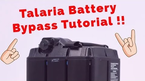 Talaria BMS battery bypass…MORE POWER!!
