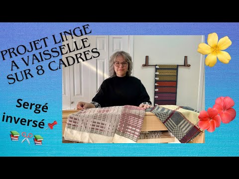 Tissage au métier- Linge à vaisselle sur 8 cadres🌷