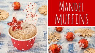 Mandel Muffins mit Pralinenkern - Backmischung im Glas mit Schokoladen Pralinen - Muffin Rezept