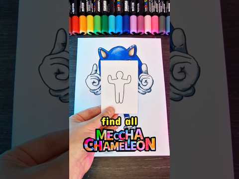 Meccha Chameleon in My Sonic the Hedgehog Drawing #shorts #sonicthehedgehog #mecchachameleon