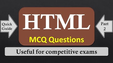 HTML | MCQs | Part - 2 | Important for all competitive exams.