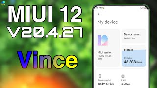 MIUI 12 REDMI 5 Plus v20.4.27 Beta || Vince Rom ||Android Q