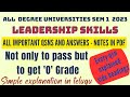 Leadership skills degree sem 1 important qsns and ans notes available in pdf leadershipskills