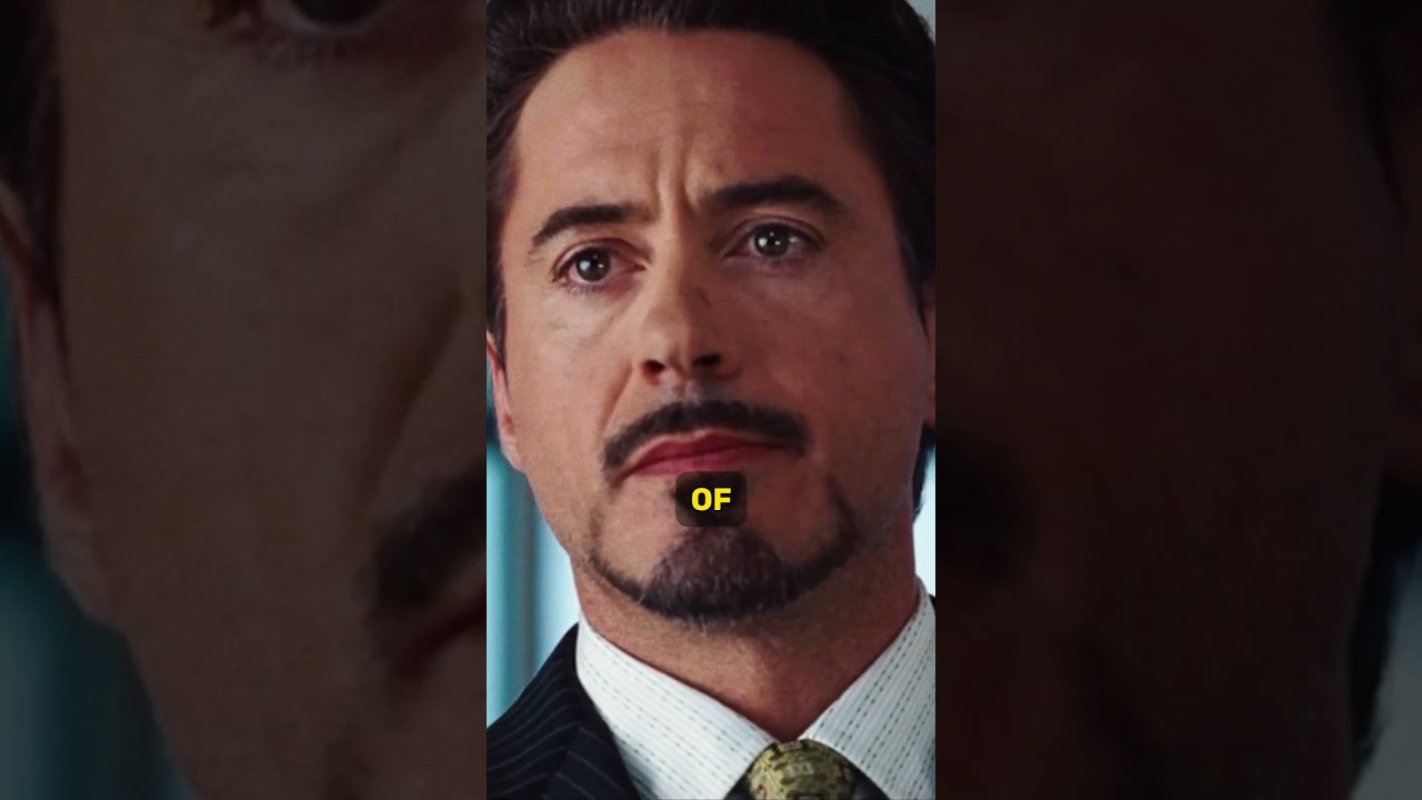 Improvisation by Robert Downey Jr. in the "Avengers" movie. 