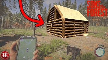 Sons of The Forest: How I Built MY FIRST CABIN! LOCATION with Resources & LOG STORAGE!