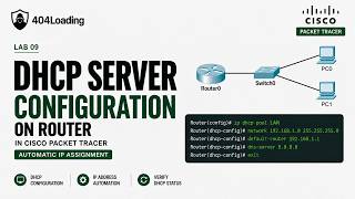 DHCP Server Configuration on Router | Cisco Packet Tracer Lab | 404 Loading
