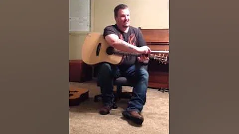 Shawn Brock plays guitar he built