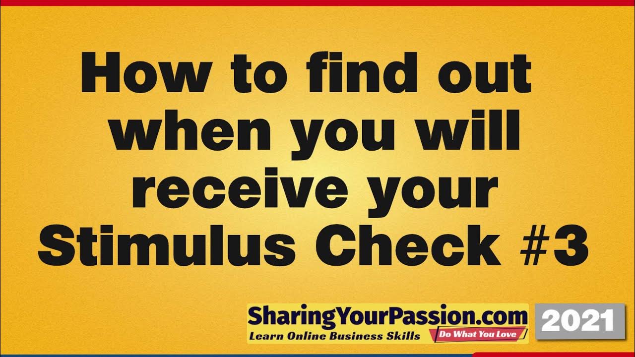 How do I check my Stimulus Check 3 Status Direct Deposit YouTube
