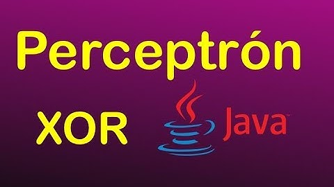 Perceptrón XOR + código en Java