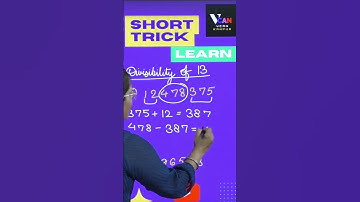 *Divisibility By 13 : Short Trick*