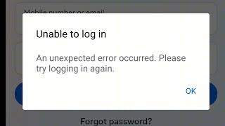 An Unexpected Error Occurred Facebook