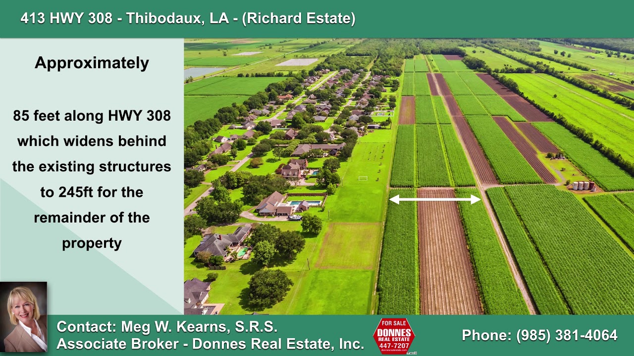 land for sale in Thibodaux LA Meg W. Kearns YouTube